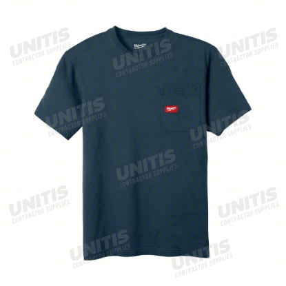 Milwaukee GRIDIRON Pocket T-Shirt - Short Sleeve - Blue - L