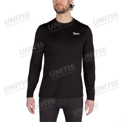 Milwaukee M12 Heated Merino Wool Crew Neck Baselayer Top Kit - Black - M
