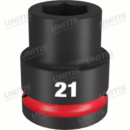 Milwaukee SHOCKWAVE 3/4" Drive 21mm Standard 6 Point Impact Socket