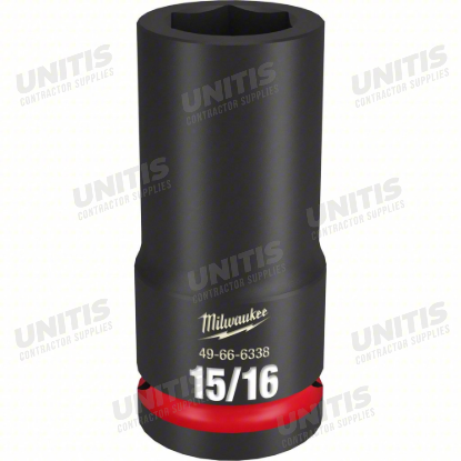 Milwaukee SHOCKWAVE 3/4" Drive 15/16" Deep 6 Point Impact Socket