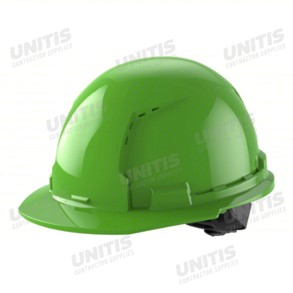 Milwaukee BOLT Green Front Brim Vented Hard Hat with 4pt Ratcheting Suspension - Type 1, Class C