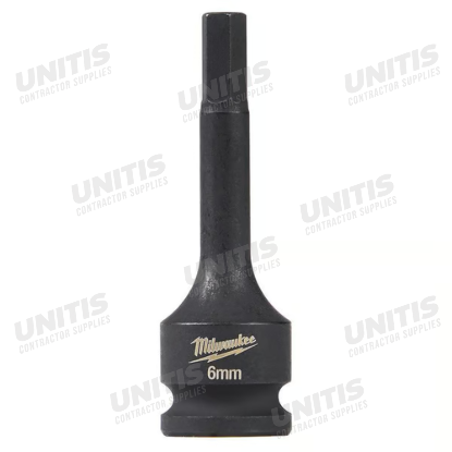 Milwaukee SHOCKWAVE Impact Duty Lineman's 3/8" Drive 6mm Hex Bit Socket