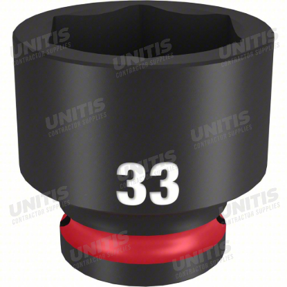 Milwaukee SHOCKWAVE 1/2" Drive 33mm Standard 6 Point Impact Socket