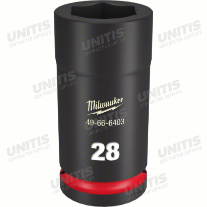 Milwaukee SHOCKWAVE 3/4" Drive 28mm Deep 6 Point Impact Socket