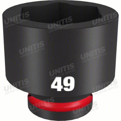 Milwaukee SHOCKWAVE 3/4" Drive 49mm Standard 6 Point Impact Socket
