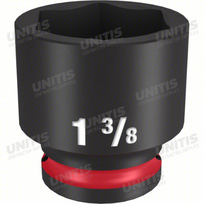 Milwaukee SHOCKWAVE 1/2" Drive 1-3/8" Standard 6 Point Impact Socket