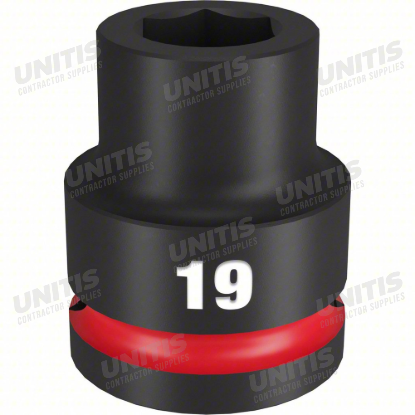 Milwaukee SHOCKWAVE 3/4" Drive 19mm Standard 6 Point Impact Socket