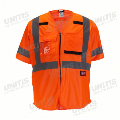 Milwaukee Class 3 Hi-Vis Orange Safety Vest - 4XL/5XL