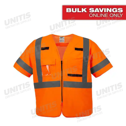 Milwaukee Class 3 Hi-Vis Orange Safety Vest - L/XL