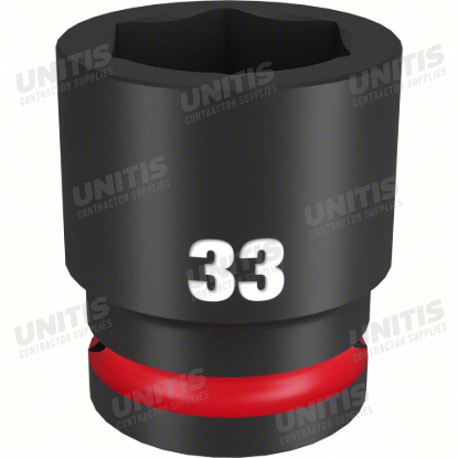 Milwaukee SHOCKWAVE 3/4" Drive 33mm Standard 6 Point Impact Socket