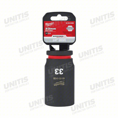Milwaukee SHOCKWAVE 3/4" Drive 33mm Deep 6 Point Impact Socket