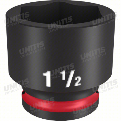 Milwaukee SHOCKWAVE 1/2" Drive 1-1/2" Standard 6 Point Impact Socket