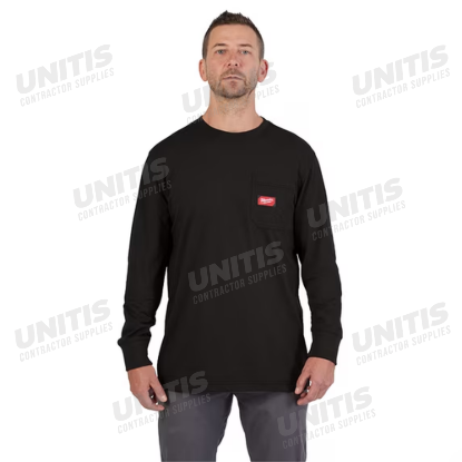 Milwaukee GRIDIRON Pocket T-Shirt - Long Sleeve - Blue - M