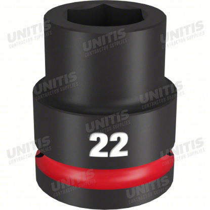 Milwaukee SHOCKWAVE 3/4" Drive 22mm Standard 6 Point Impact Socket