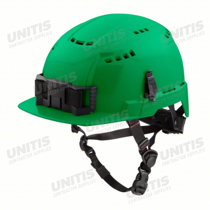 Milwaukee BOLT Green Front Brim Vented Safety Helmet - Type 2, Class C