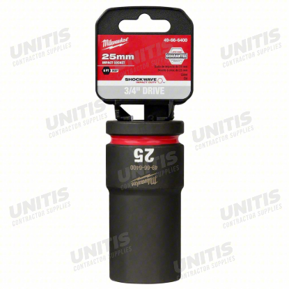 Milwaukee SHOCKWAVE 3/4" Drive 25mm Deep 6 Point Impact Socket
