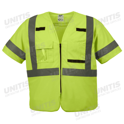 Milwaukee Class 3 Hi-Vis Yellow Safety Vest - L/XL