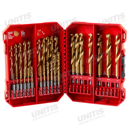 Milwaukee 19/64" SHOCKWAVE Impact Duty RED HELIX Titanium Drill Bit