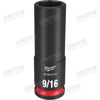 Milwaukee SHOCKWAVE 3/8" Drive 9/16" Deep 6 Point Impact Socket