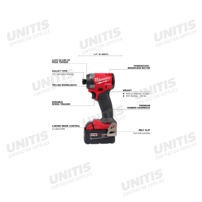 Milwaukee M18 FUEL 1/4" Hex Impact Driver Kit