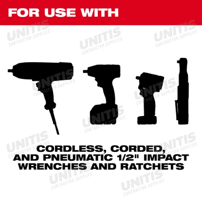 Milwaukee SHOCKWAVE 1/2" Drive 19mm Deep 6 Point Impact Socket