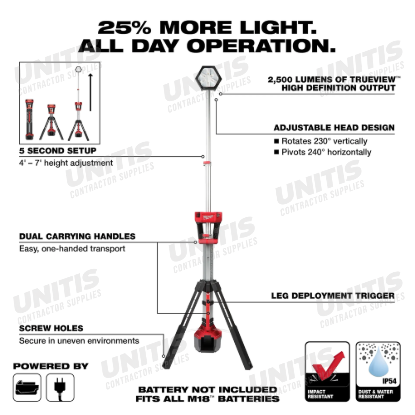 Milwaukee M18 ROCKET Dual Power Tower Light (Tool Only)