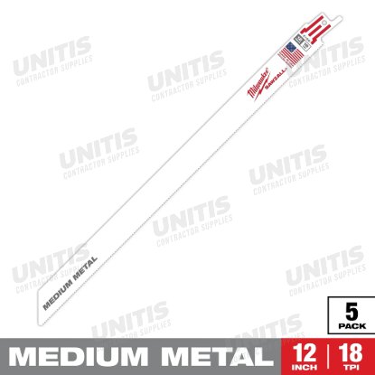 Milwaukee 12" 18 TPI SAWZALL Blades (5 Pack)
