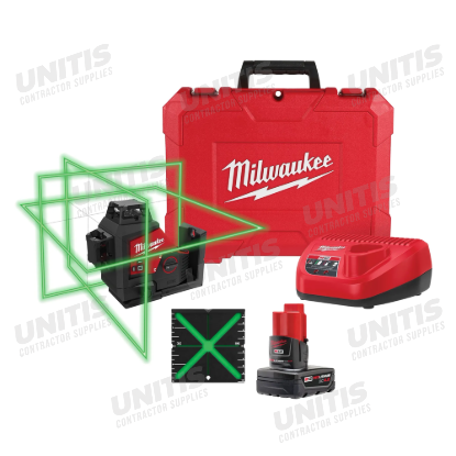 Milwaukee M12 Green 360Â° 3-Plane Laser Kit