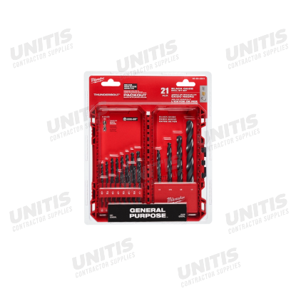 Milwaukee 21 Piece Thunderbolt Black Oxide Drill Bit Set