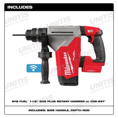 Milwaukee M18 FUEL 1-1/8" SDS PLUS Rotary Hammer with ONE-KEY (Tool Only)