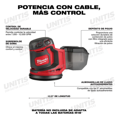 Milwaukee M18 Random Orbit Sander (Tool Only)