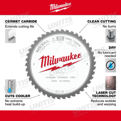 Milwaukee 8" Metal & Stainless Cutting Circular Saw Blade
