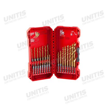 Milwaukee 23 Piece SHOCKWAVE Impact Duty RED HELIX Titanium Drill Bit Set