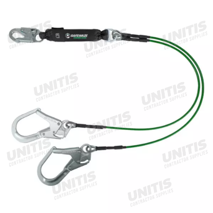 Safewaze Leading Edge 6' Energy Absorbing Lanyard - Dual Leg - Rebar Hooks