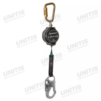 Safewaze Latitude Pro 7' Single Web Self Retracting Lifeline - Carabiner - Snap Hook