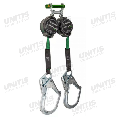 Safewaze Latitude Pro 7' Dual Web Self Retracting Lifeline - 9013 Bwb - Rebar Hooks
