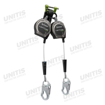 Safewaze Latitude Edge 8' Dual Cable Self Retracting Lifeline - Snap Hooks