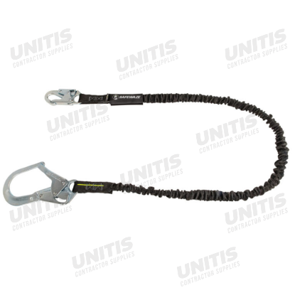 Safewaze Pro 6' Internal Energy Absorbing Lanyard - Rebar Hook