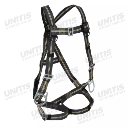 Safewaze Welding Harness - 3 D-Ring - Aramid Web - Mating Buckle Chest - Mating Buckle Legs - M