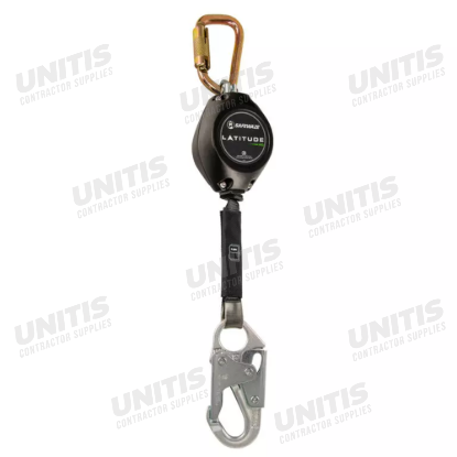 Safewaze Latitude HD 7' Single Web Self Retracting Lifeline - Carabiner - Snap Hook