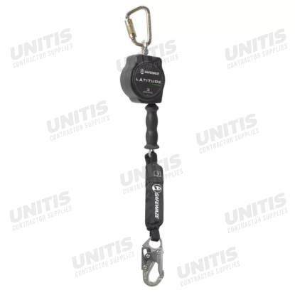 Safewaze Latitude HD 10' Single Cable Self Retracting Lifeline - Carabiner - Snap Hook