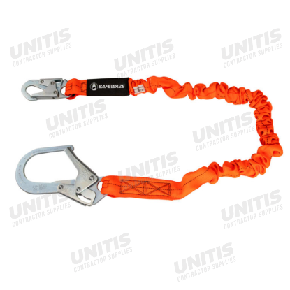 Safewaze V-Line 6' Stretch Internal Energy Absorbing Lanyard - Rebar Hook
