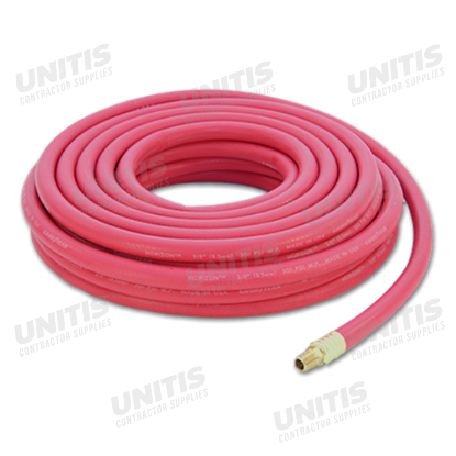 Industrial Air Hose Assembly - 1/4" ID X 25' Red