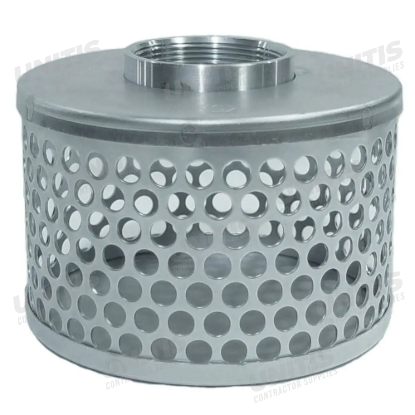 Round Hole Steel Strainer - 6" for Suction Hoses