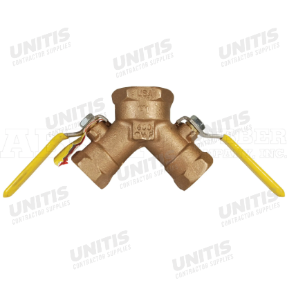 Brass Dual Y Valve - 1" x 3/4"
