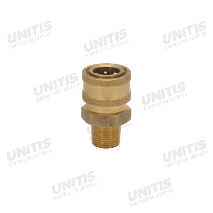 Brass Male Straight-Thru Coupling - 3/8"