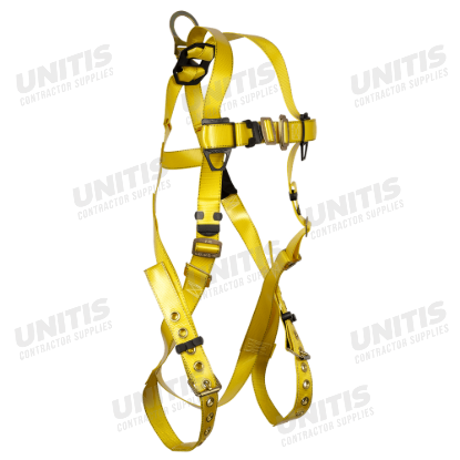 FallTech Contractor Harness Coated Web 1 D-Ring Tongue Buckle Legs Mating Buckle Chest - XL