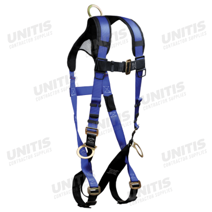 FallTech Contractor+ 3 D-Ring Harness Mating Buckle Chest/Mating Buckle Legs Dual-Size Large/ - XL