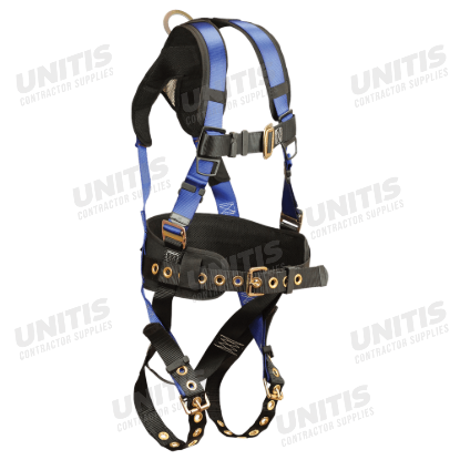 FallTech Contractor+ 1 D-Ring Harness Mating Buckle Chest/Tongue Buckle Legs Dual-Size /Med - S