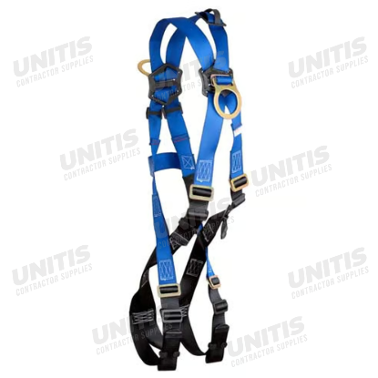 FallTech Contractor Harness 2 D-Ring Crossover X/ Mating Buckle Legs Chest and Torso - 2XL